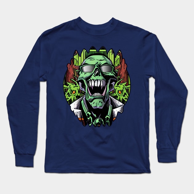 Swag Zombie Long Sleeve T-Shirt by ZiP